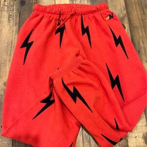 Aviator Nation Men’s Bolt Stitch Repeat Sweatpants EUC Medium Rare $298 new